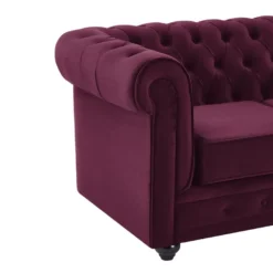 Canapé 2 Places Velours Pourpre CHESTERFIELD 10 Canapé 2 Places Velours Pourpre CHESTERFIELD -Promos Chesteris Boutique canape 22127481