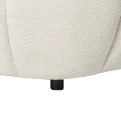 Canapé 3 Places En Tissu Bouclette Blanc BOVERA -Promos Chesteris Boutique canape 22127827