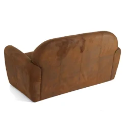 Canapé Club Microfibre Marron 2 Places -Promos Chesteris Boutique canape 22134591