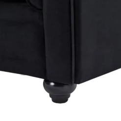 Canapé 2 Places En Velours Noir Et Boutons Effet Cristal CHESTERFIELD -Promos Chesteris Boutique canape 22179213