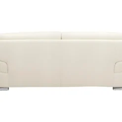 Canapé 3 Places En Cuir THIBAULT - Ivoire -Promos Chesteris Boutique canape 221841