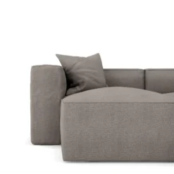 Canapé D'angle Gauche Tissu Tramé Taupe -Promos Chesteris Boutique canape 22207295