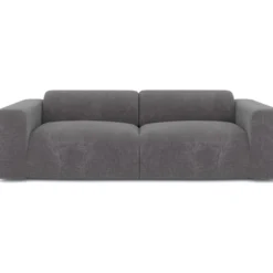 Canapé 4 Places Velours Texturé Gris