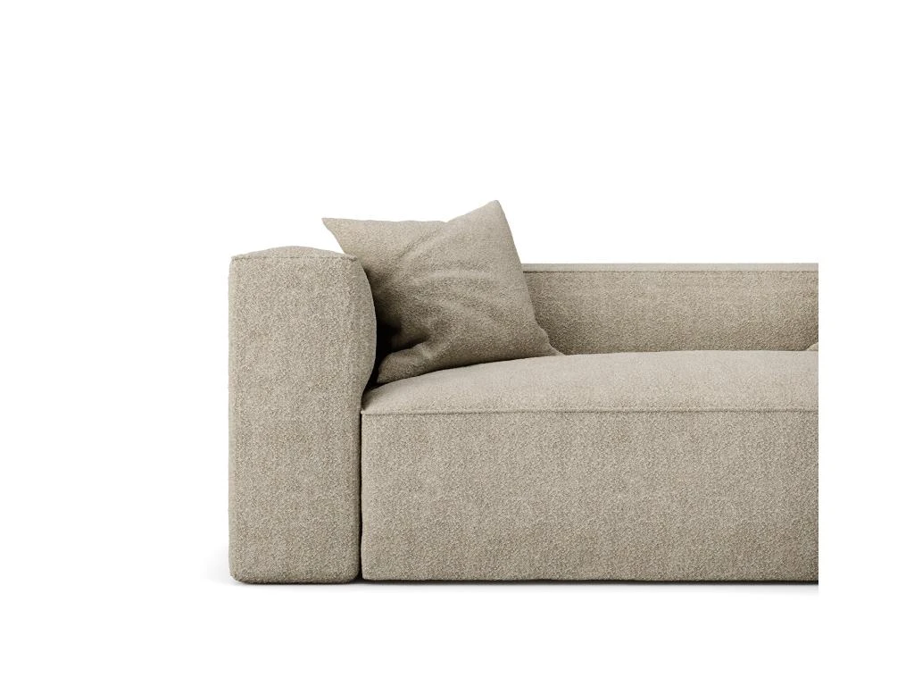 Canapé 3 Places Tissu Bouclette Taupe 3 Canapé 3 Places Tissu Bouclette Taupe – Image 3