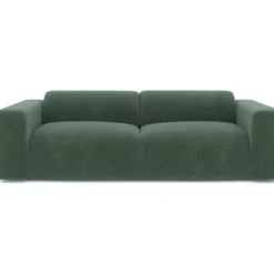 Canapé 4 Places Velours Texturé Vert émeraude