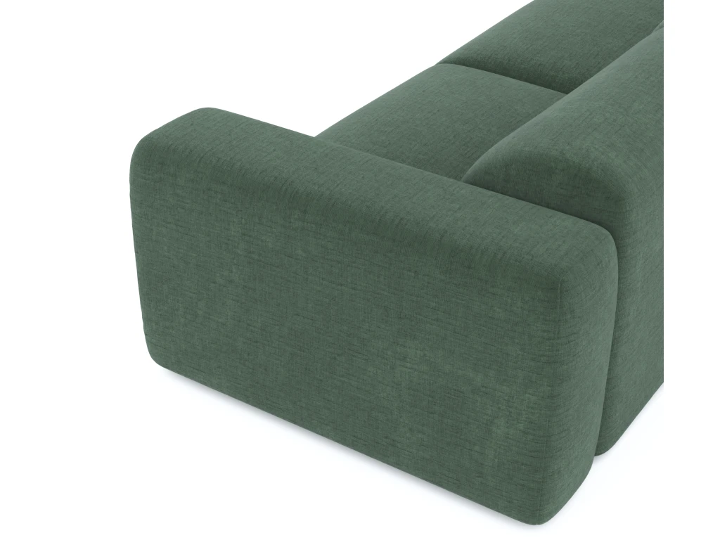 Canapé 4 Places Velours Texturé Vert émeraude 3 Canapé 4 Places Velours Texturé Vert émeraude – Image 3