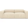 Canapé 4 Places Velours Texturé Crème