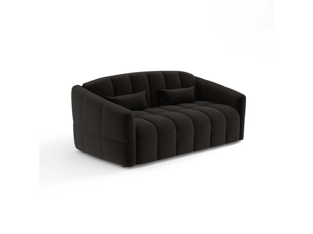Canapé Convertible Express Matelas Tissu Bouclette Noir 140cm 1 Canapé Convertible Express Matelas Tissu Bouclette Noir 140cm