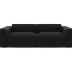 Canapé 4 Place Velours Texturé Noir
