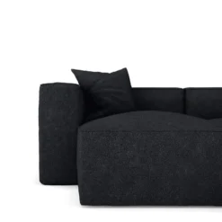 Canapé D'angle Gauche Tissu Bouclette Noir -Promos Chesteris Boutique canape 22210225