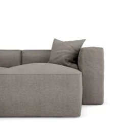 Canapé D'angle Droit Tissu Tramé Taupe 6 Canapé D'angle Droit Tissu Tramé Taupe -Promos Chesteris Boutique canape 22210317