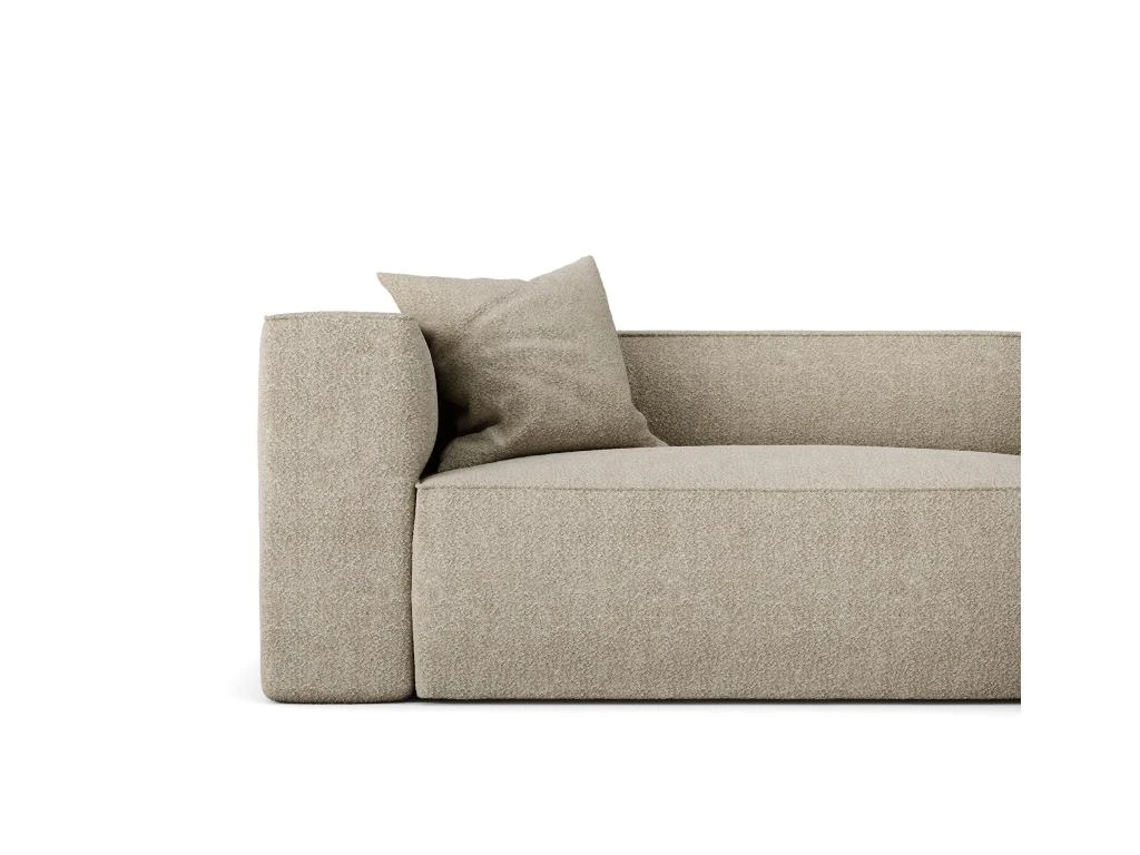 Canapé D'angle Symétrique Tissu Bouclette Taupe 3 Canapé D'angle Symétrique Tissu Bouclette Taupe – Image 3