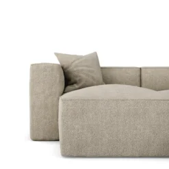 Canapé D'angle Gauche Tissu Bouclette Taupe -Promos Chesteris Boutique canape 22210425