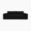 Canapé Convertible Express Dunlopillo Velours Noir 160cm