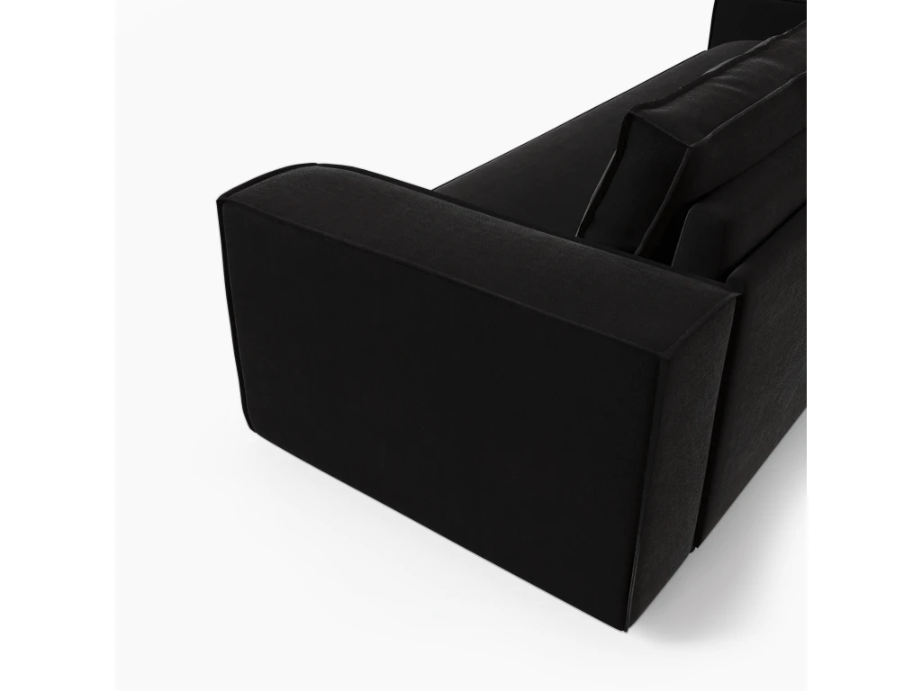 Canapé Convertible Express Dunlopillo Velours Noir 160cm 5 Canapé Convertible Express Dunlopillo Velours Noir 160cm – Image 5