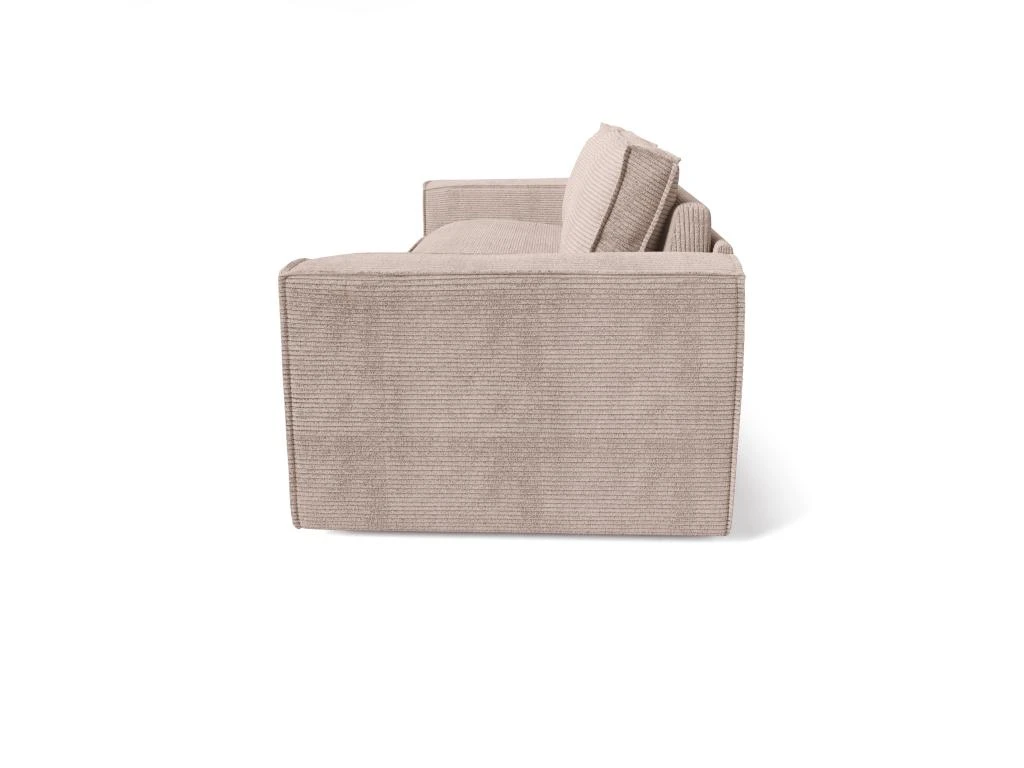 Canapé Convertible Express Dunlopillo Velours Côtelé Taupe 160cm 4 Canapé Convertible Express Dunlopillo Velours Côtelé Taupe 160cm – Image 4