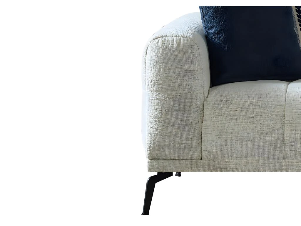 Canapé 3 Places En Tissu Chiné Blanc RICADI De Pascal Morabito 6 Canapé 3 Places En Tissu Chiné Blanc RICADI De Pascal Morabito – Image 6