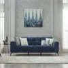Canapé 3 Places En Tissu Chiné Bleu RICADI De Pascal Morabito