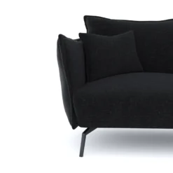 Canapé D'angle Droit Velours Texturé Noir -Promos Chesteris Boutique canape 22248869