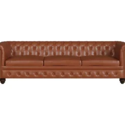 Canapé 3 Places Chesterfield En Cuir