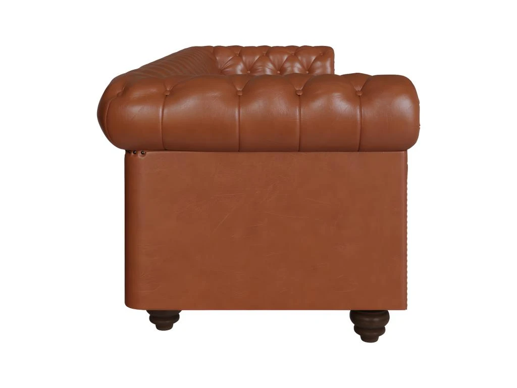 Canapé 3 Places Chesterfield En Cuir 5 Canapé 3 Places Chesterfield En Cuir – Image 5