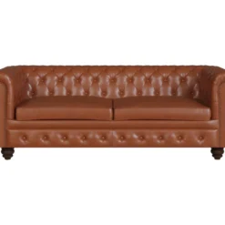 Canapé 2 Places Chesterfield En Cuir