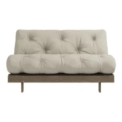 Canapé Convertible ROOTS En Pin Massif Foncé Et Matelas Futon Lin 140x200 -Promos Chesteris Boutique canape 22357653