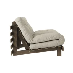 Canapé Convertible ROOTS En Pin Massif Foncé Et Matelas Futon Lin 140x200 -Promos Chesteris Boutique canape 22357655