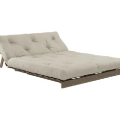 Canapé Convertible ROOTS En Pin Massif Foncé Et Matelas Futon Lin 140x200 -Promos Chesteris Boutique canape 22357657