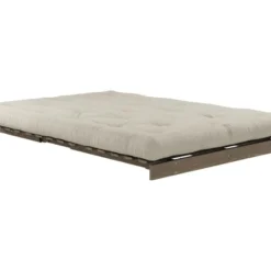 Canapé Convertible ROOTS En Pin Massif Foncé Et Matelas Futon Lin 140x200 -Promos Chesteris Boutique canape 22357659