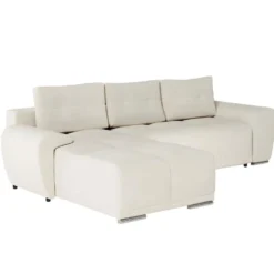 CASSANDRA - Canapé D'angle Convertible Avec Coffre En Tissu - Beige - Angle Gauche 14 CASSANDRA - Canapé D'angle Convertible Avec Coffre En Tissu - Beige - Angle Gauche -Promos Chesteris Boutique canape 22372175