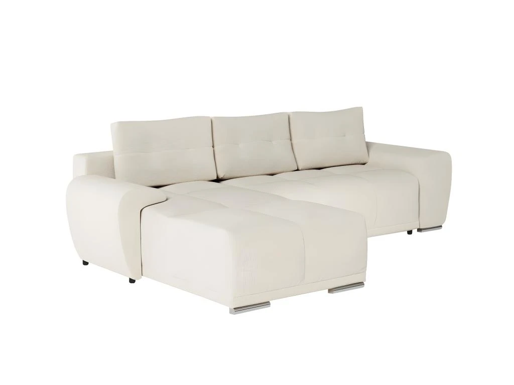 CASSANDRA - Canapé D'angle Convertible Avec Coffre En Tissu - Beige - Angle Gauche 5 CASSANDRA - Canapé D'angle Convertible Avec Coffre En Tissu - Beige - Angle Gauche – Image 5