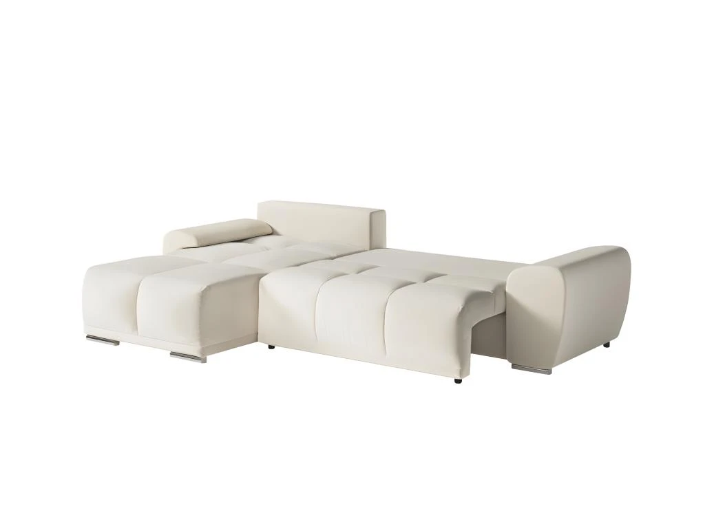 CASSANDRA - Canapé D'angle Convertible Avec Coffre En Tissu - Beige - Angle Gauche 6 CASSANDRA - Canapé D'angle Convertible Avec Coffre En Tissu - Beige - Angle Gauche – Image 6