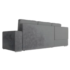 ADEN - Canapé D'angle Convertible Avec Coffre En Tissu - Gris - Angle Gauche -Promos Chesteris Boutique canape 22372233