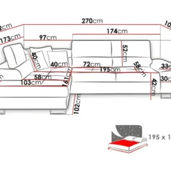 Canapé D'angle Convertible ANTONI En Velours Côtelé Gris Angle Gauche -Promos Chesteris Boutique canape 22414473