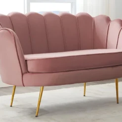 Canapé 2 Places Coquillage En Velours Rose DANDELION De Pascal Morabito 15 Canapé 2 Places Coquillage En Velours Rose DANDELION De Pascal Morabito -Promos Chesteris Boutique canape 22417475