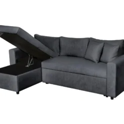 Canapé D'Angle Convertible En Tissu Avec Coffre De Rangement -Promos Chesteris Boutique canape 22447753