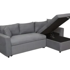 Canapé D'Angle MARIA Réversible Et Convertible Avec Coffre En Microfibre - Gris 15 Canapé D'Angle MARIA Réversible Et Convertible Avec Coffre En Microfibre - Gris -Promos Chesteris Boutique canape 22447833