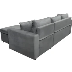 Canapé D'Angle MARIA Réversible Et Convertible Avec Coffre En Microfibre - Gris 17 Canapé D'Angle MARIA Réversible Et Convertible Avec Coffre En Microfibre - Gris -Promos Chesteris Boutique canape 22447837