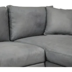 Canapé D'Angle MARIA Réversible Et Convertible Avec Coffre En Microfibre - Gris 18 Canapé D'Angle MARIA Réversible Et Convertible Avec Coffre En Microfibre - Gris -Promos Chesteris Boutique canape 22447839