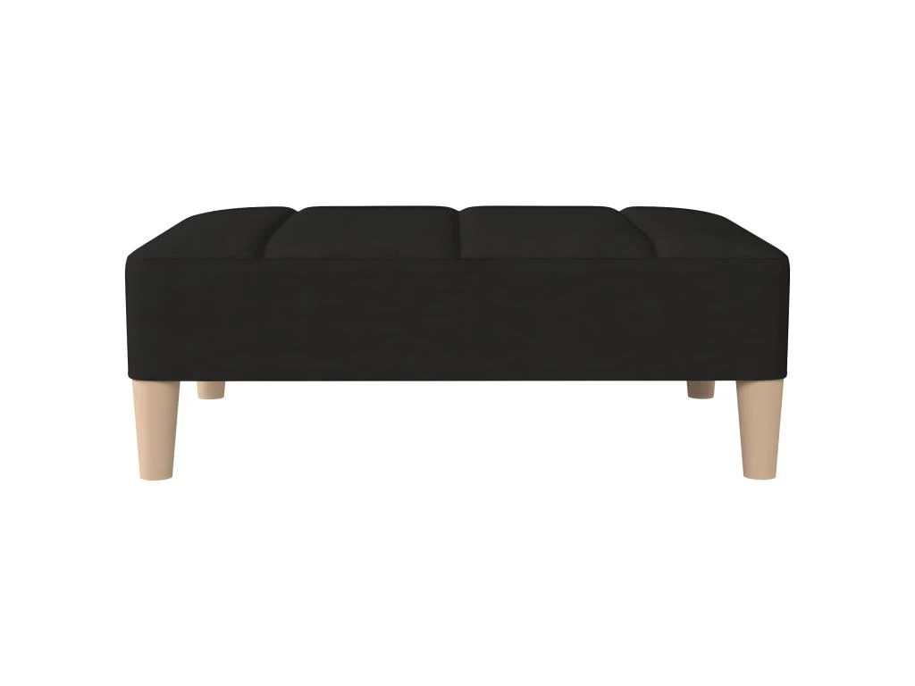 Canapé-lit 2 Places Et Tabouret Deux Oreillers Noir Tissu 10 Canapé-lit 2 Places Et Tabouret Deux Oreillers Noir Tissu – Image 10