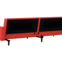 Canapé-lit à 2 Places Avec Repose-pied Rouge Similicuir 15 Canapé-lit à 2 Places Avec Repose-pied Rouge Similicuir -Promos Chesteris Boutique canape 22585913