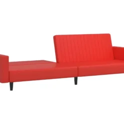 Canapé-lit à 2 Places Avec Repose-pied Rouge Similicuir 16 Canapé-lit à 2 Places Avec Repose-pied Rouge Similicuir -Promos Chesteris Boutique canape 22585915