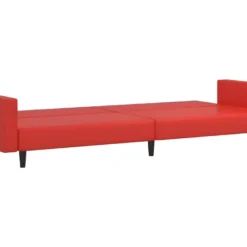 Canapé-lit à 2 Places Avec Repose-pied Rouge Similicuir 17 Canapé-lit à 2 Places Avec Repose-pied Rouge Similicuir -Promos Chesteris Boutique canape 22585917