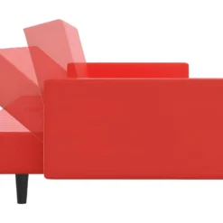 Canapé-lit à 2 Places Avec Repose-pied Rouge Similicuir 18 Canapé-lit à 2 Places Avec Repose-pied Rouge Similicuir -Promos Chesteris Boutique canape 22585919