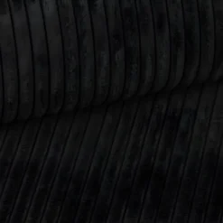 Canapé Convertible 3 Places VELLA En Velours Côtelé Noir -Promos Chesteris Boutique canape 22704115