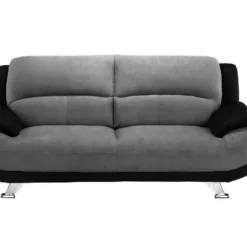 Canapé 3 Places En Microfibre MUSKO - Bicolore Gris Et Noir 8 Canapé 3 Places En Microfibre MUSKO - Bicolore Gris Et Noir -Promos Chesteris Boutique canape 227147