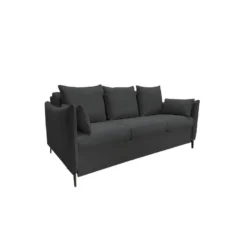 PICADILY Canapé Convertible 3 Places Noir Matelas Dunlopillo 140cm -Promos Chesteris Boutique canape 22720271