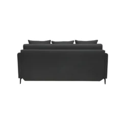 PICADILY Canapé Convertible 3 Places Noir Matelas Dunlopillo 140cm -Promos Chesteris Boutique canape 22720273