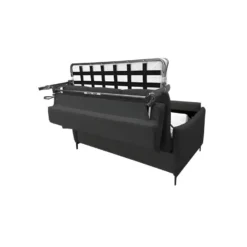 PICADILY Canapé Convertible 3 Places Noir Matelas Dunlopillo 140cm -Promos Chesteris Boutique canape 22720277